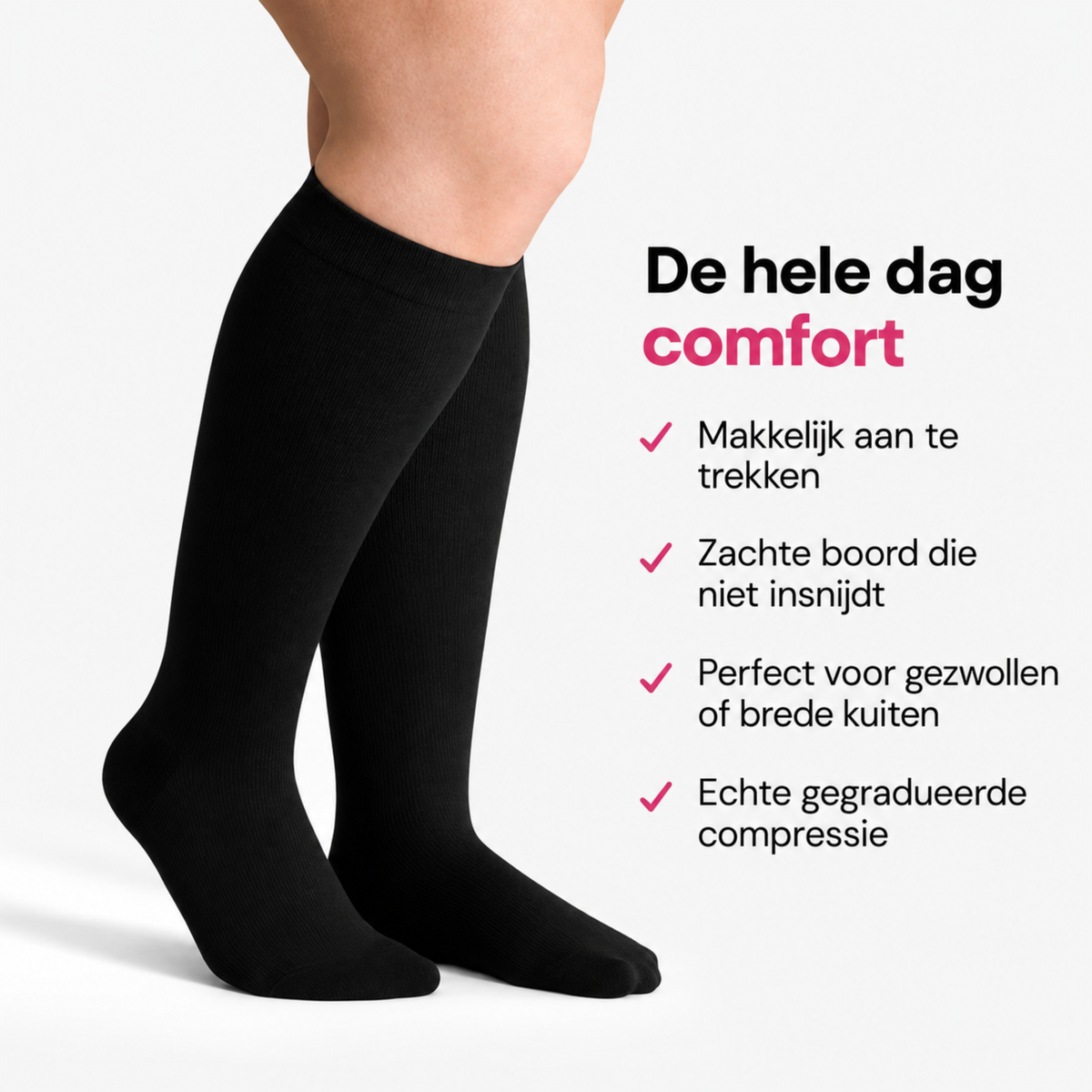 Brede bamboe compressiesokken