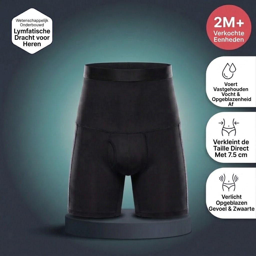 Mannen dragen deze lymfatische boxershorts om opgehoopt vocht binnen 48 uur af te voeren