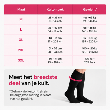 Brede bamboe compressiesokken