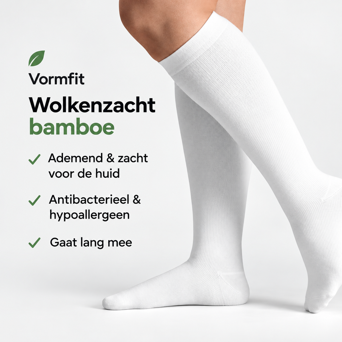Brede bamboe compressiesokken